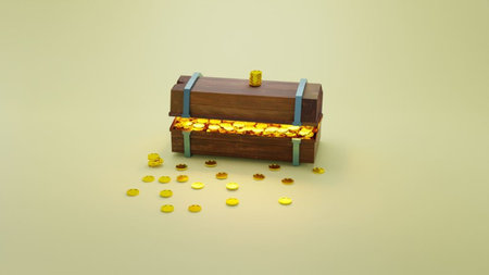 Chest with gold