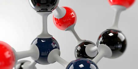 A molecule on a grey backgroundの写真素材