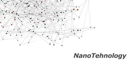 3d Illustration of a nanotechnology symbol on a white backgroundの写真素材