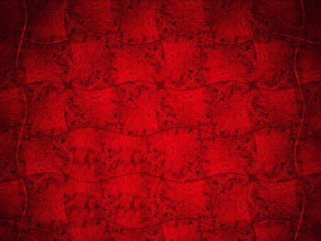 3d Illustration of abstract red background or Christmas paper with bright center spotlight.の写真素材