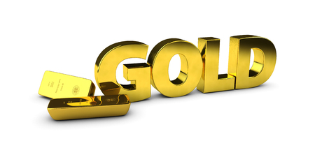 3d Illustration of Gold bars concept for biussness isolated backgroundの写真素材