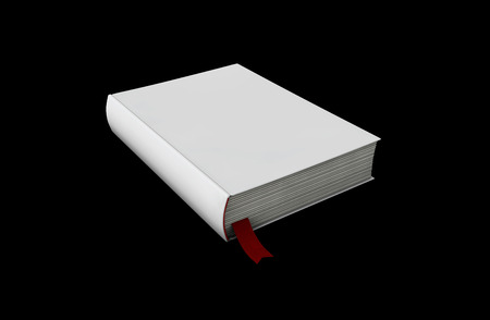 3d Illustration of Blank book cover template with pagesの写真素材