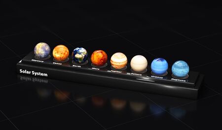 3d illustration of the planets of our solar system