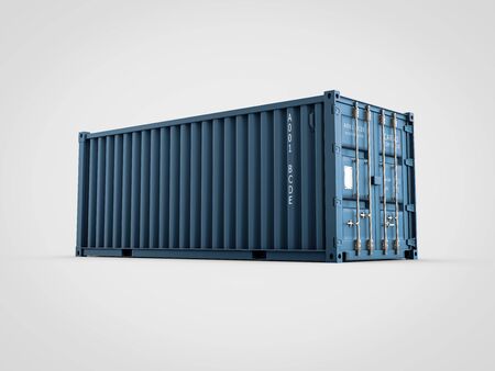 3d Illustration of cargo container or shipping container for logistics and transportation