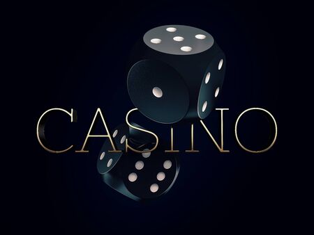 Two dices casino gambling template conceptの写真素材