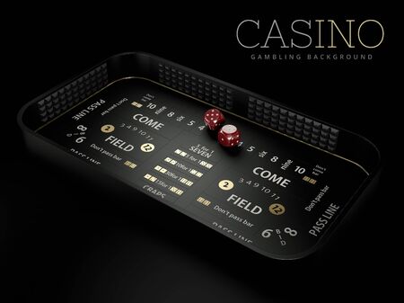 3d Rendering of craps table layoutの写真素材