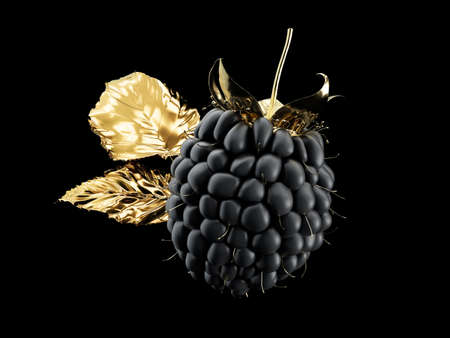 3d Illustration of Golden Raspberryの写真素材