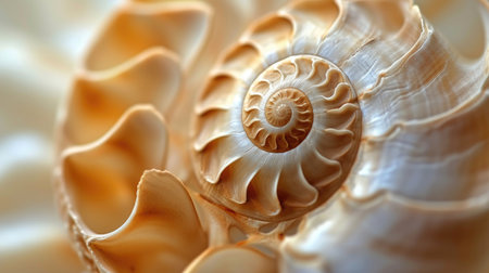 Inside of Nautilus Shell Showing Spiralの素材