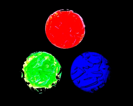 The colorful of RGB on dark background  