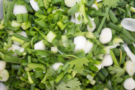 Chopped onion to use in cooking の写真素材