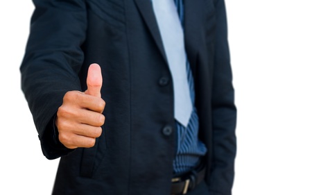 concede by businessmanの写真素材