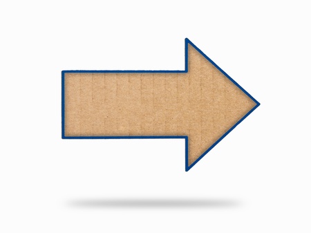 Arrows on cardboardの写真素材