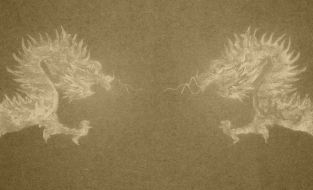 old paper dragon の写真素材