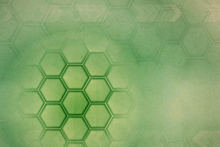 green hexagon paper surface の写真素材