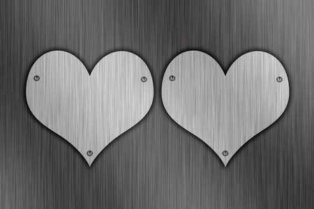 stainless steel heart board texture の写真素材