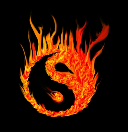 fire yin yang の写真素材