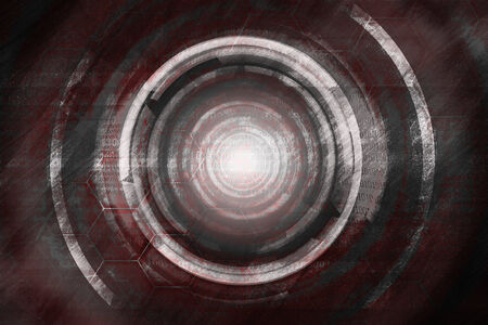 red circle abstract technology の写真素材