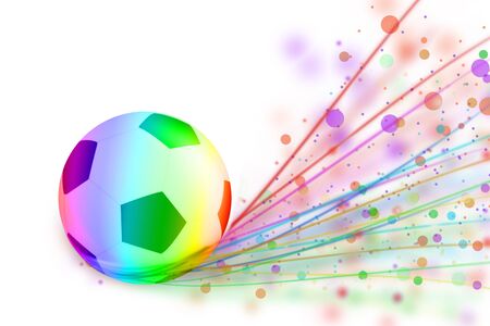 colorful footballの写真素材