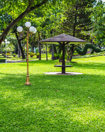 Park view in thailandの写真素材