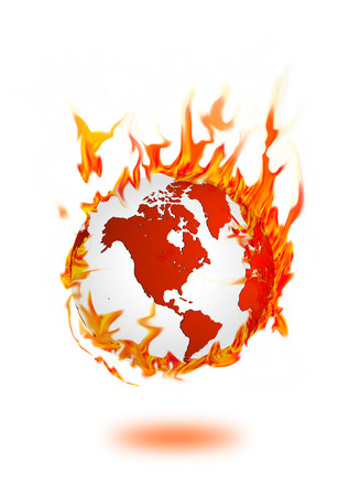 earth burningの写真素材
