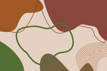 Abstract pattern consisting of geometric spots of organic form in the style of minimalism. Modern...