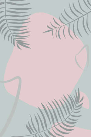 Modern vector minimalist illustration in boho style for invitations, greeting cards, posters, banners, brochures.のイラスト素材