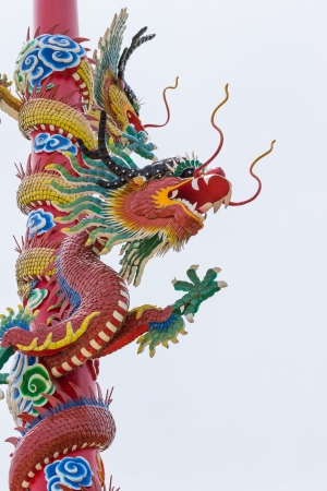 Chinese style dragon statueの写真素材