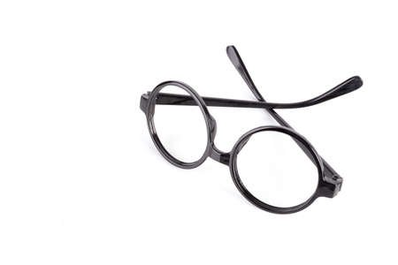 Black Eye Glasses Isolated on White