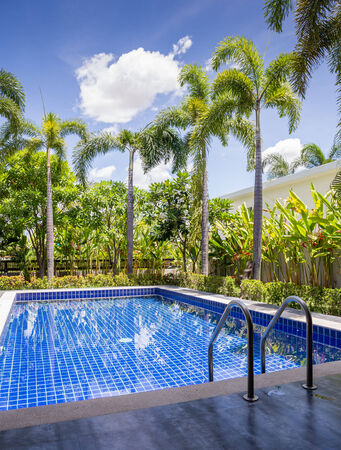 Swimming pool with stairのeditorial素材