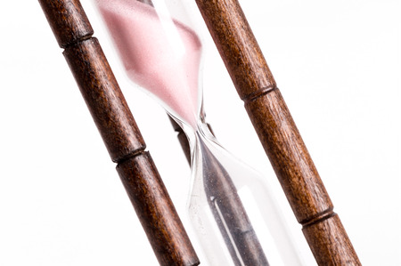 Hourglass with pink sand
