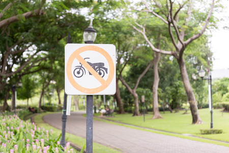 No motorcycle sign