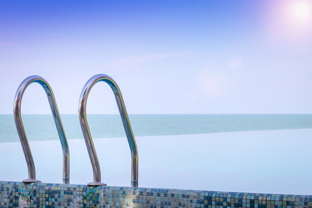 Beautiful view of Infinity Swimming Pool with sunlight
