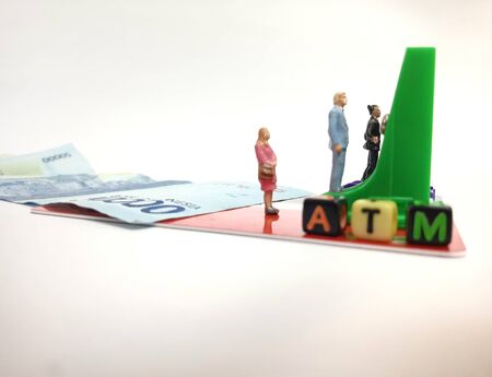 Simple Photo ilustration for Financial Transaction at Automatic Teller Machine, 50000 indonesia...