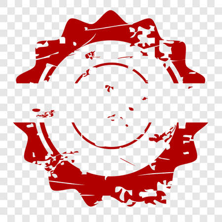 Vector Red Blank Circle Rubber Stamp, at transparent Effect background&#xA;のイラスト素材