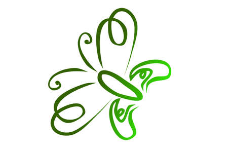 Vector Hand Draw Sketch, Butterfly. Nature, fauna and forest related. Isolated on White.のイラスト素材