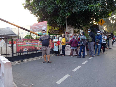 Editorial Photo, Indonesia, East Jakarta, Kramat Jati 07 Juli 2021, Police Office used for Covid-19...