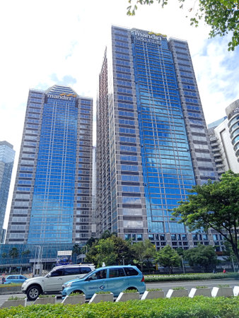 Editorial Photo, 27 November 2021, Indonesia, Mandiri Sekuritas at Central Jakarta and some people...