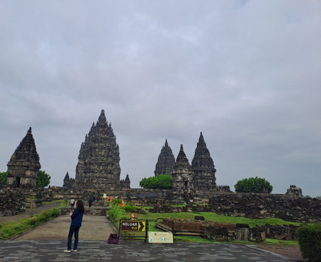 prambanan temple or candi, yogyakarta, central java, indonesia, with some tourist seen