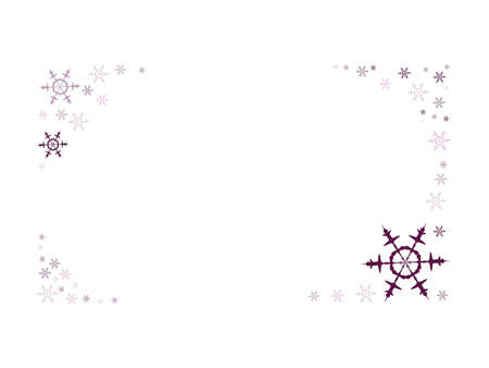 Rectangular frame formed by many snow flakesのイラスト素材