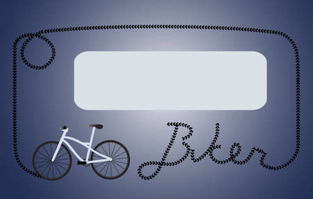 Biker dark blue frameのイラスト素材