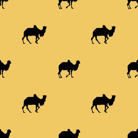 Geometric background with silhouettes of camels and triangles. Cover of the brochure.のイラスト素材