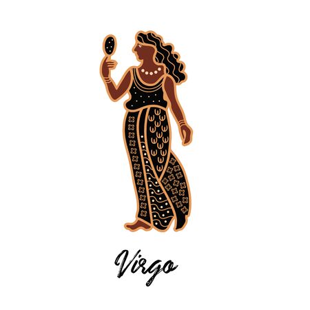 Virgo zodiac sign. The symbol of the astrological horoscope.のイラスト素材