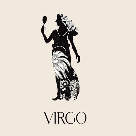 Virgo zodiac sign. The symbol of the astrological horoscope.のイラスト素材