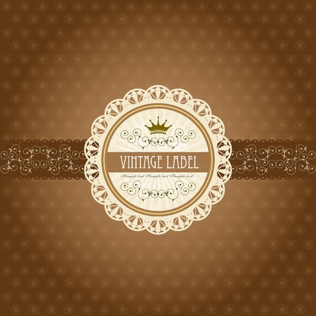 Vintage label on gift box design - chocolate boxのイラスト素材