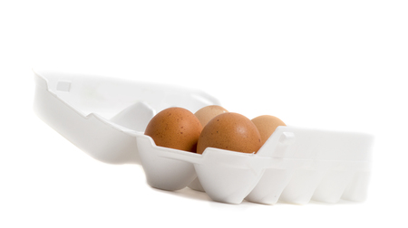 brown eggs in a carton package