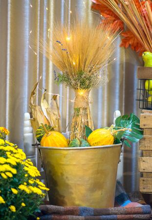 autumn decoration for thanksgiving dayの写真素材