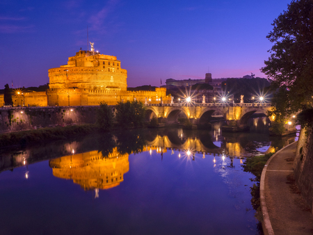 Castel Sant Angelo or Mausoleum of Hadrian in Rome Italy, built in ancient Rome, it is now the famous tourist attraction of Italy.のeditorial素材