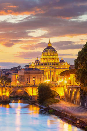 Wonderful view of St Peter Cathedral, Rome, Italyのeditorial素材