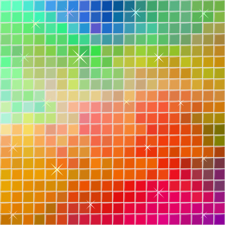 Abstract multicolor square tile mosaic festive background.のイラスト素材