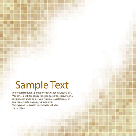 Brown square mosaic background with white copy space.のイラスト素材